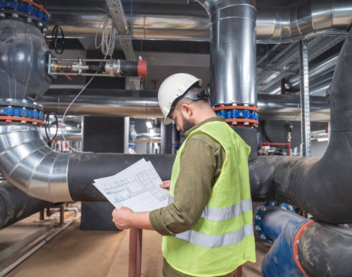 Portrait of construction site inspector